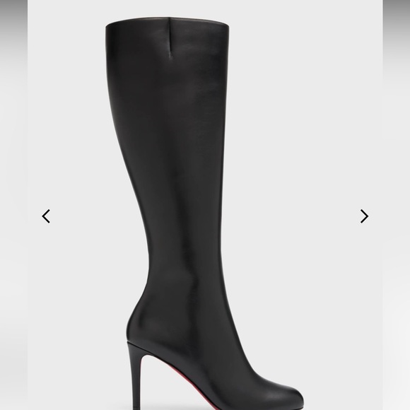 Christian Louboutin Babel 100 Calf Carezza Knee High Leather boots - Picture 2 of 16